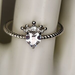 Heart Crown S925 Rope Band Ring